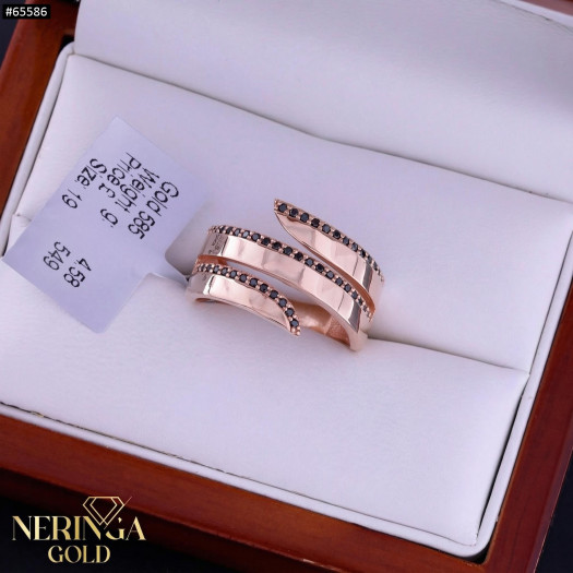 Rose gold women's ring #65586