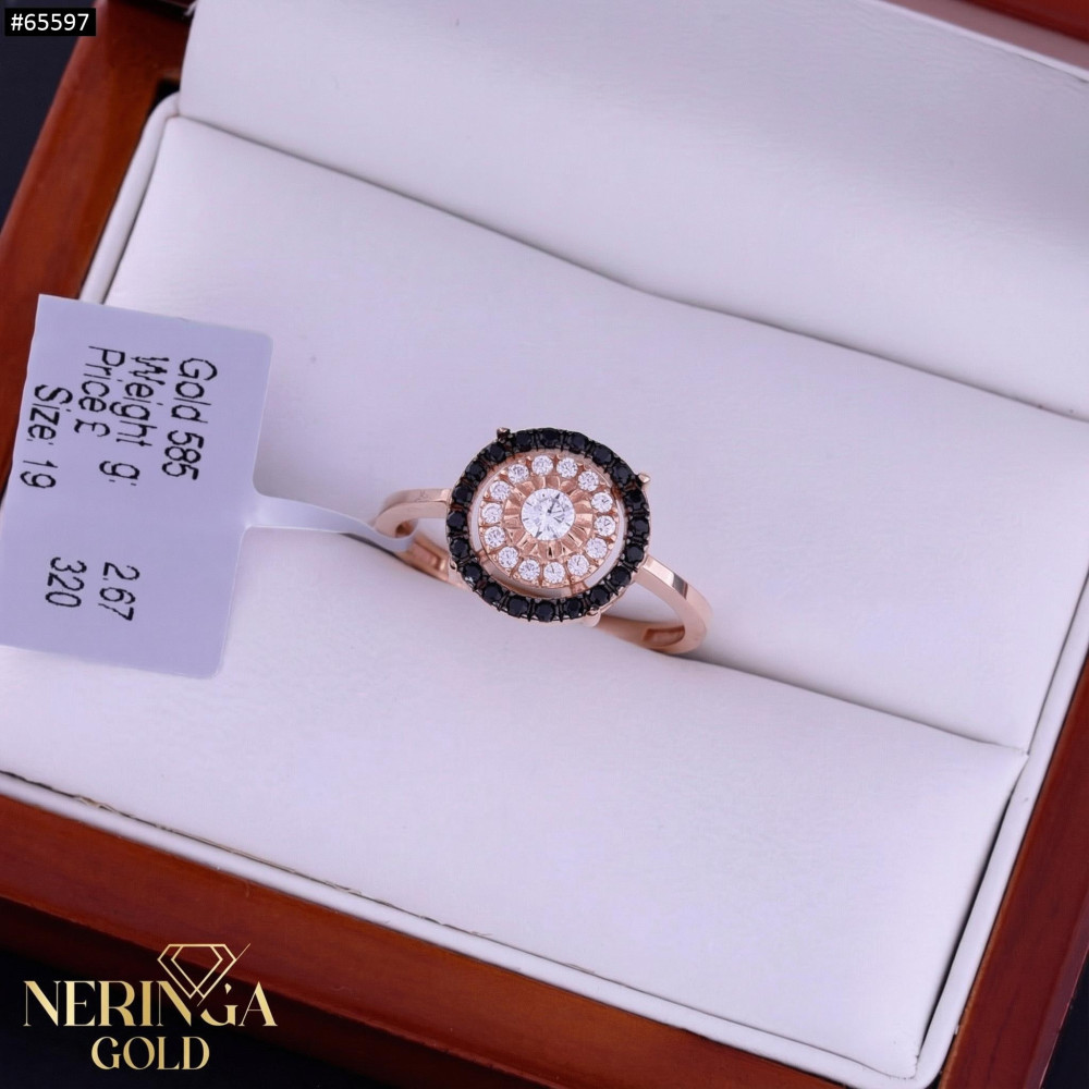 Rose gold women's ring #65597