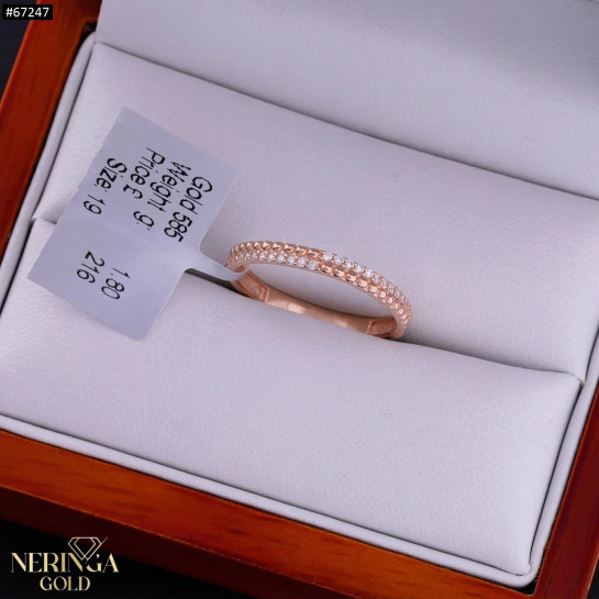 Rose gold women's ring #67247