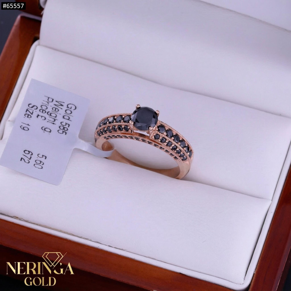 Rose gold women's ring #65557