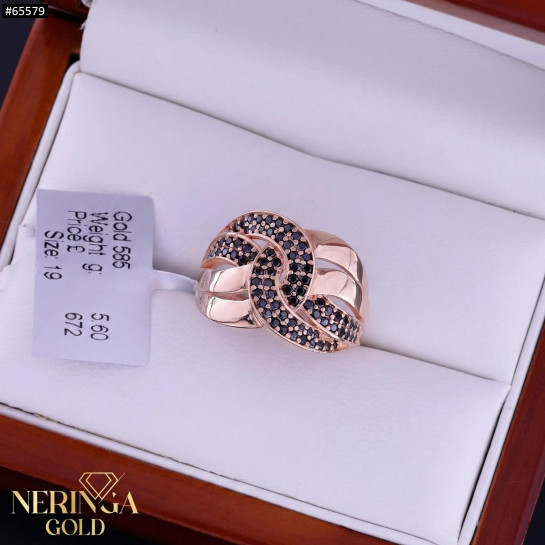 Rose gold women's ring #65579