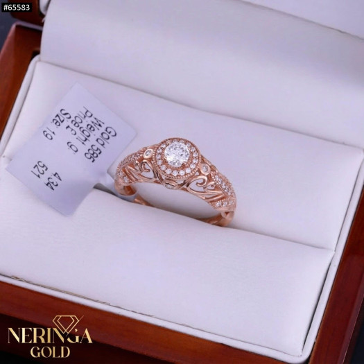Rose gold women's ring #65583