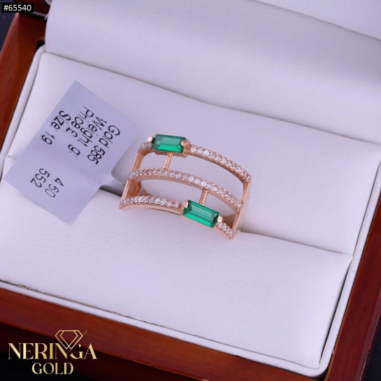Rose gold women's ring #65540