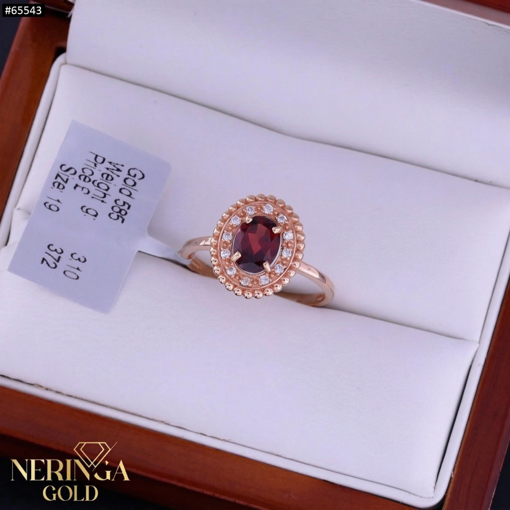 Rose gold women's ring #65543