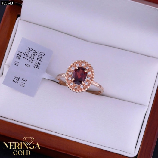 Rose gold women's ring #65543