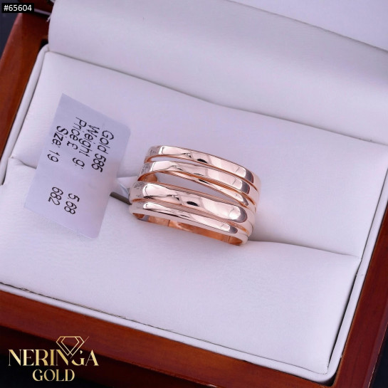 Rose gold women's ring #65604