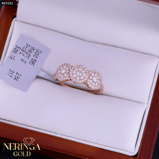 Rose gold women's ring #65592