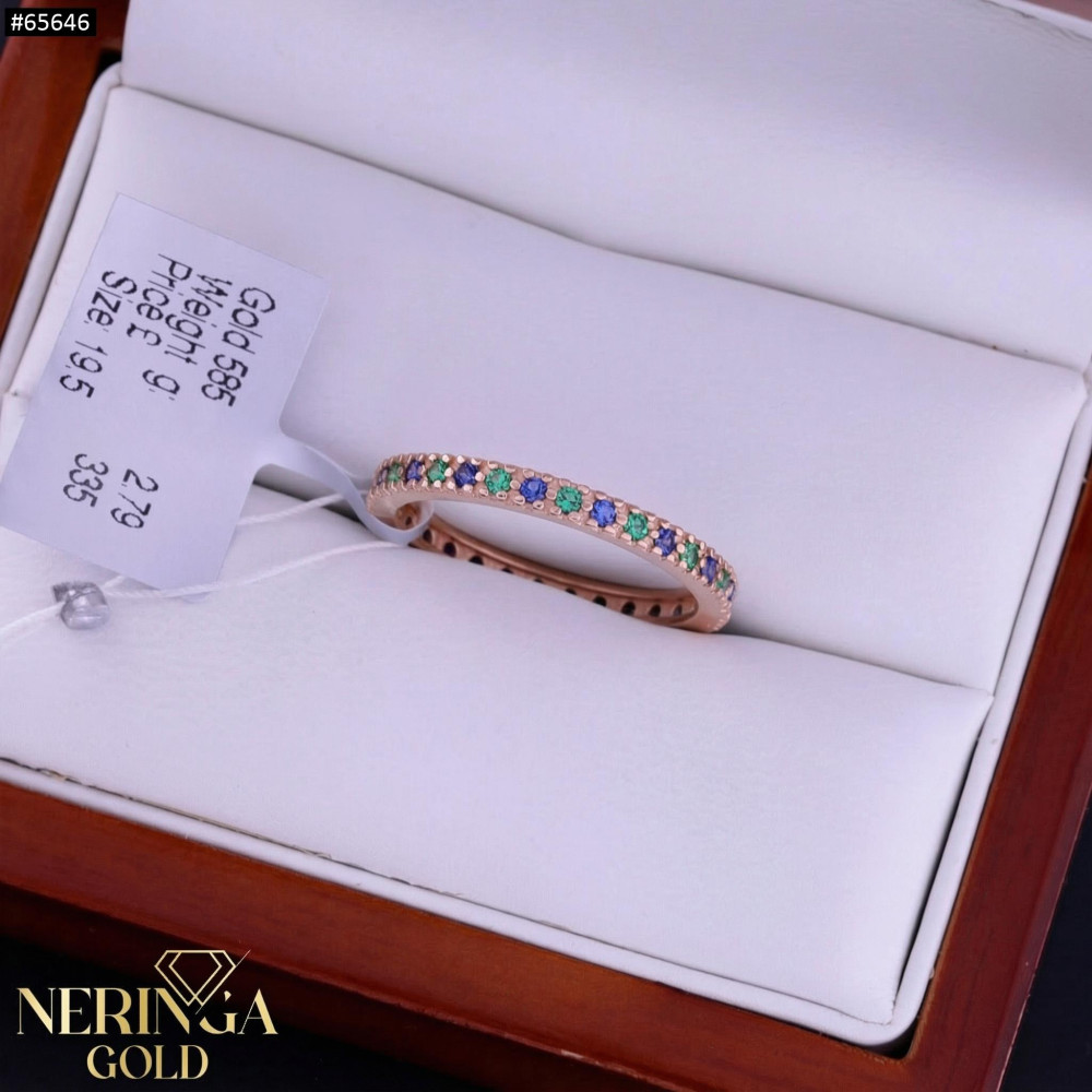 Rose gold women's ring #65646