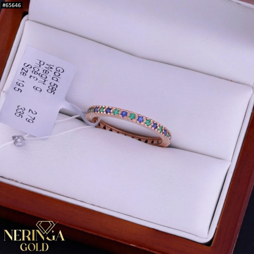 Rose gold women's ring #65646