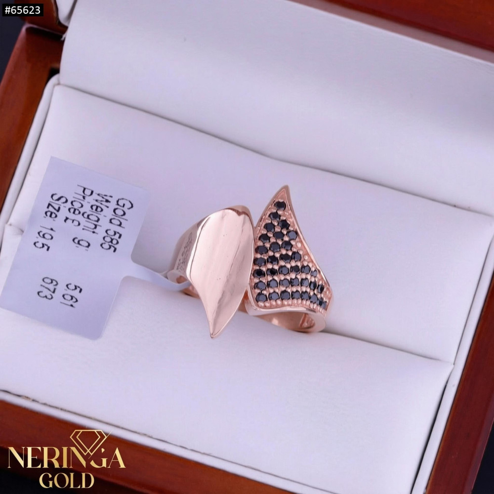 Rose gold women's ring #65623
