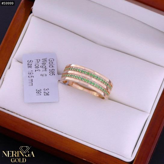 Rose gold women's ring #59999