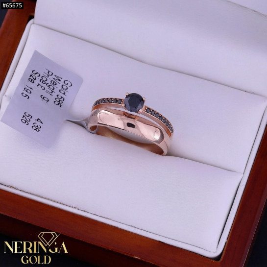 Rose gold women's ring #65675