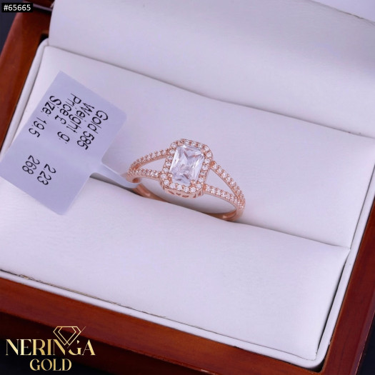 Rose gold women's ring #65665