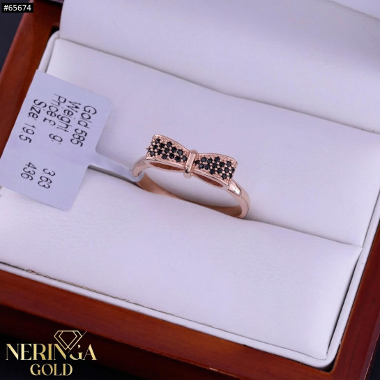 Rose gold women's ring #65674