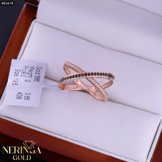 Rose gold women's ring #65678