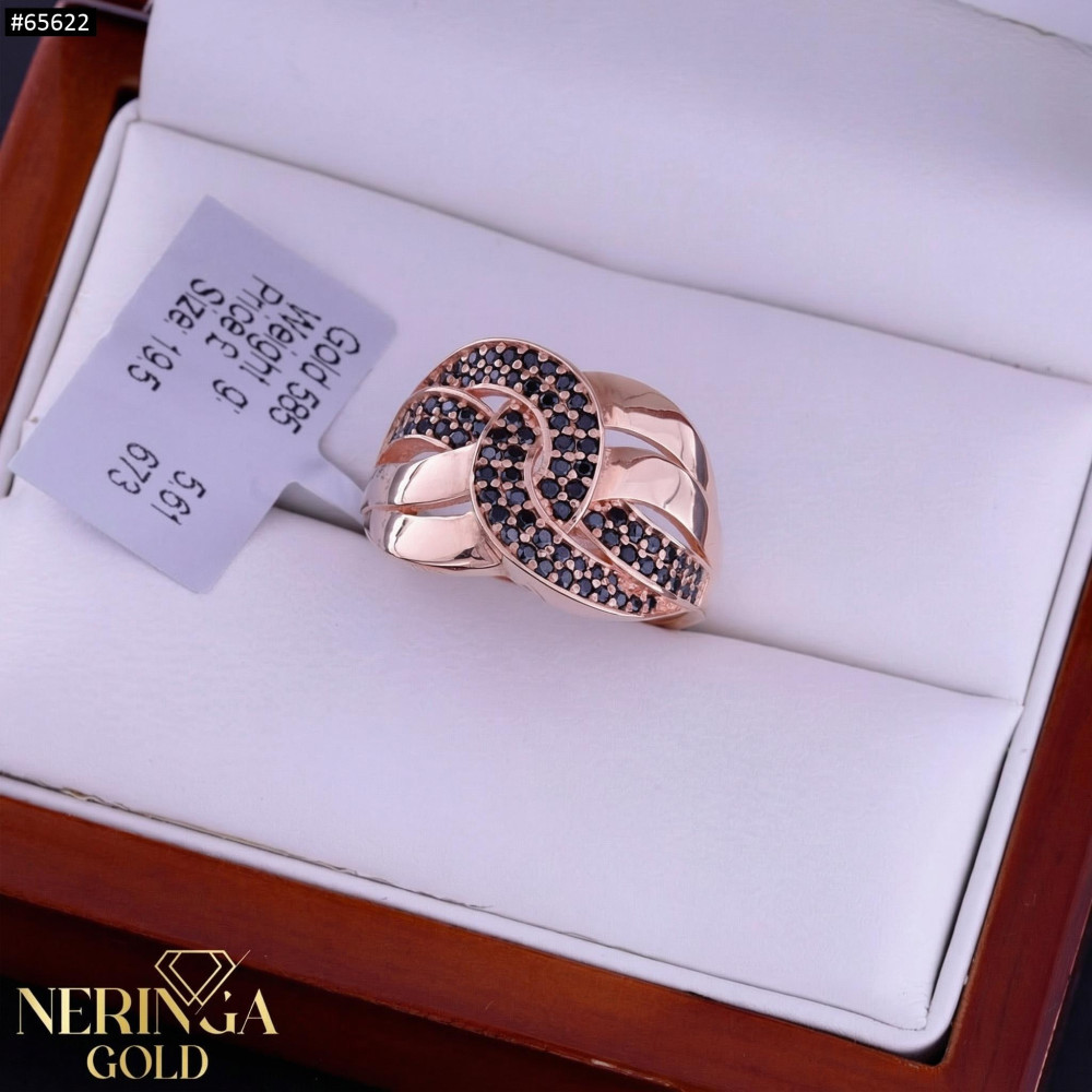 Rose gold women's ring #65622