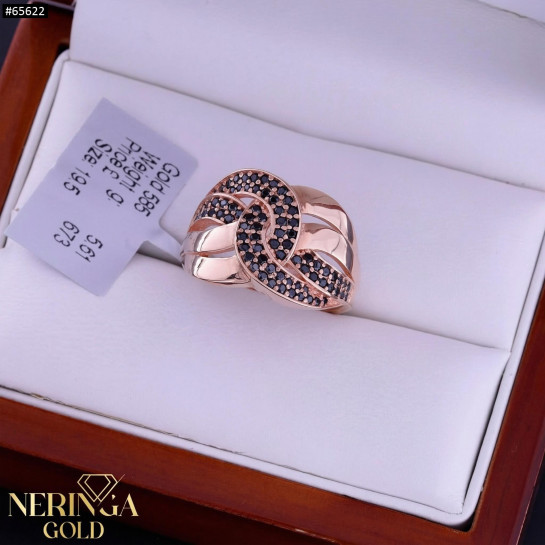 Rose gold women's ring #65622