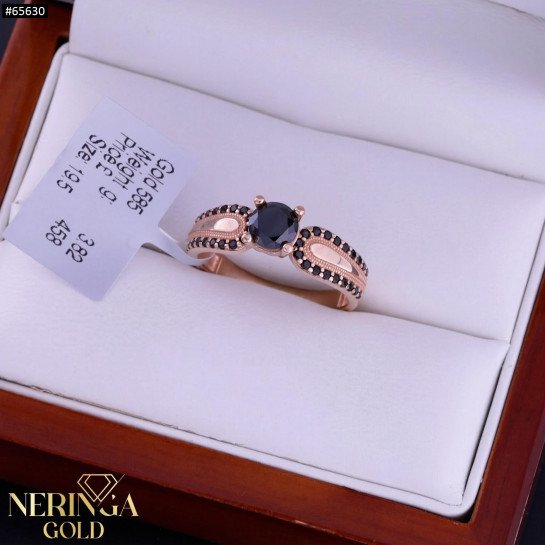 Rose gold women's ring #65630