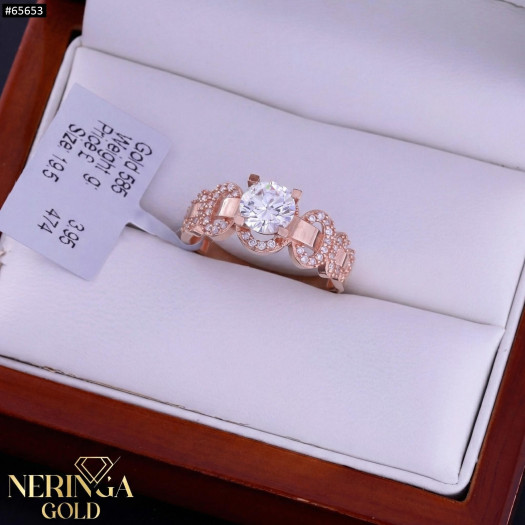 Rose gold women's ring #65653