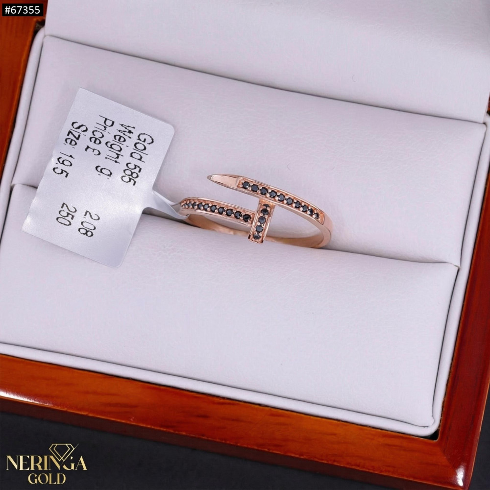 Rose gold women's ring #67355