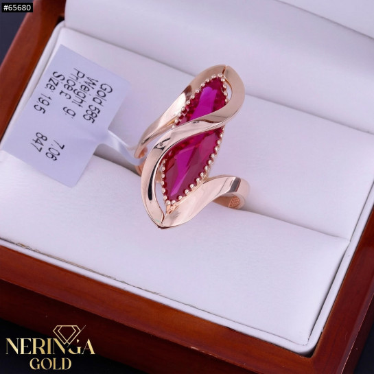 Rose gold women's ring #65680