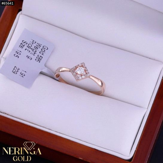Rose gold women's ring #65641