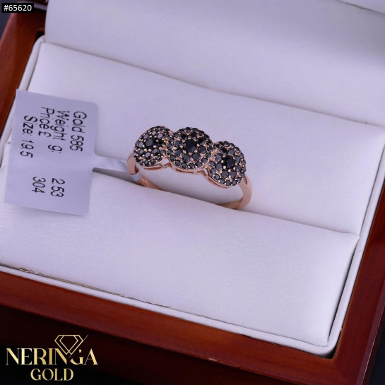 Rose gold women's ring #65620