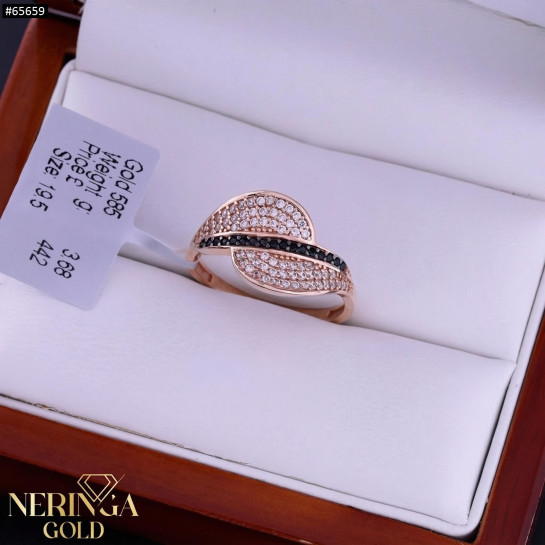 Rose gold women's ring #65659