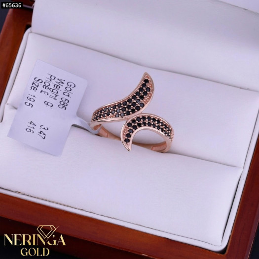 Rose gold women's ring #65636