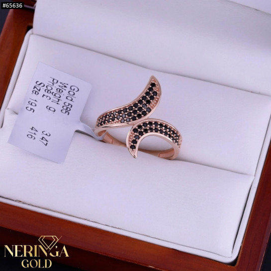 Rose gold women's ring #65636