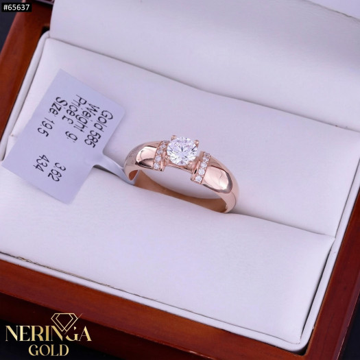 Rose gold women's ring #65637