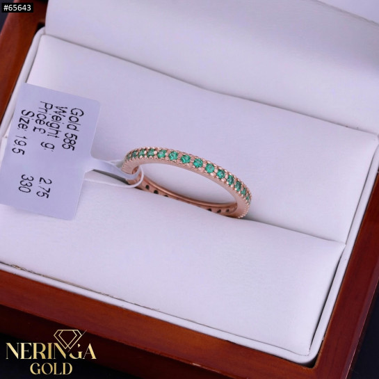 Rose gold women's ring #65643