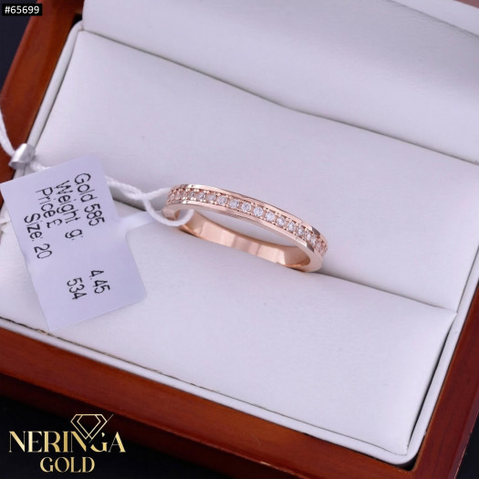 Rose gold women's ring #65699