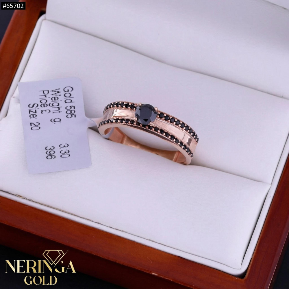 Rose gold women's ring #65702