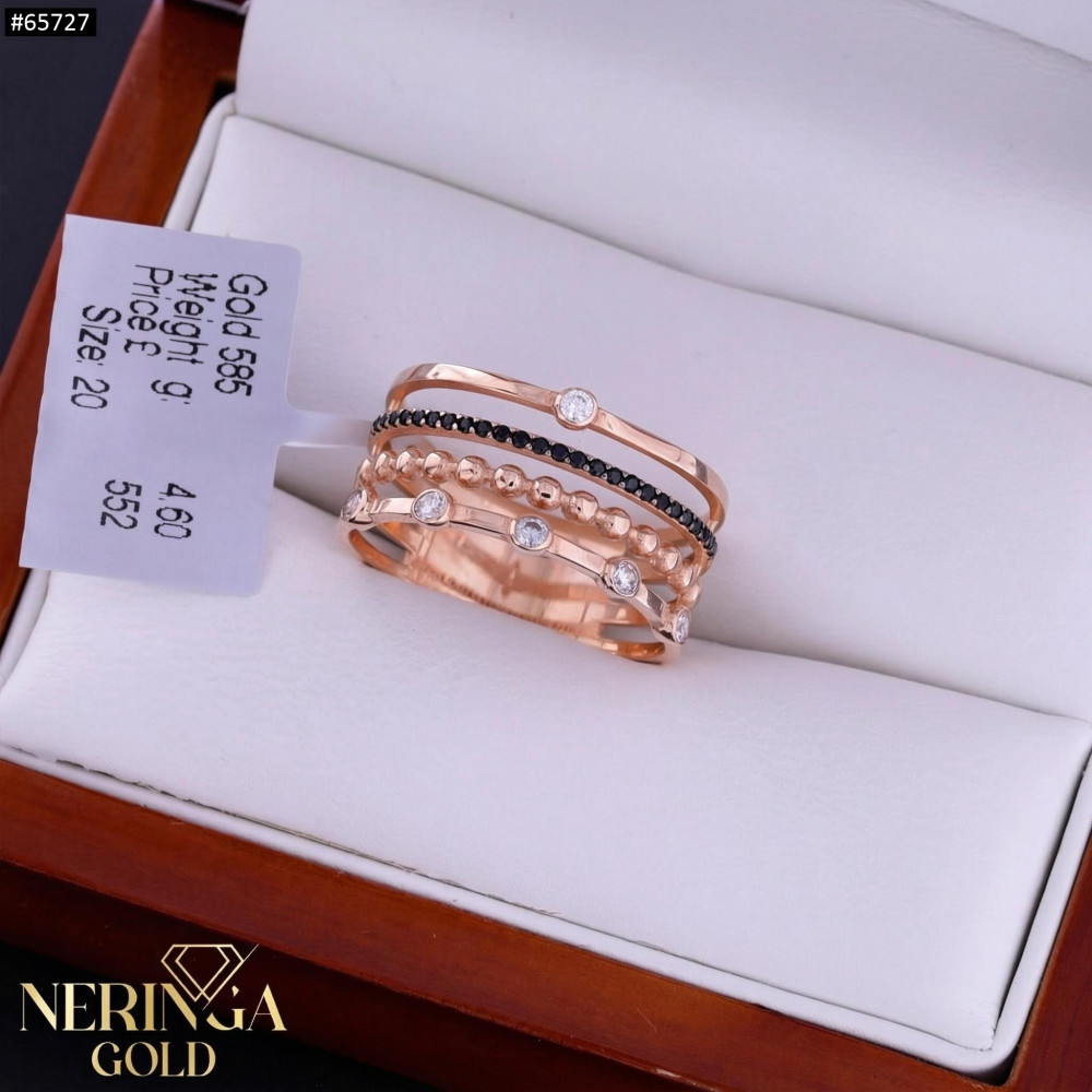 Rose gold women's ring #65727