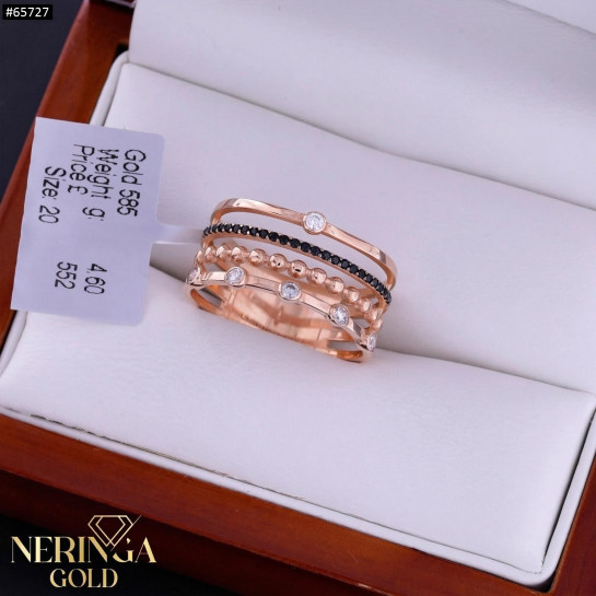 Rose gold women's ring #65727
