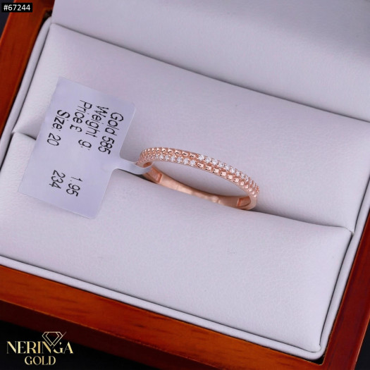 Rose gold women's ring #67244