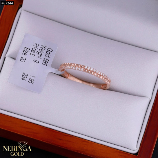 Rose gold women's ring #67244