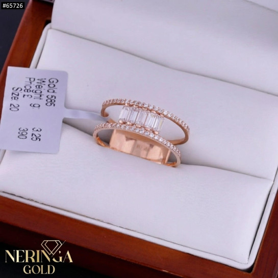 Rose gold women's ring #65726