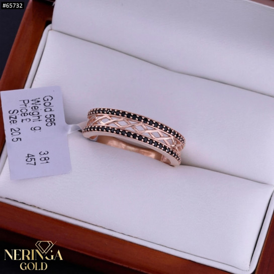 Rose gold women's ring #65732