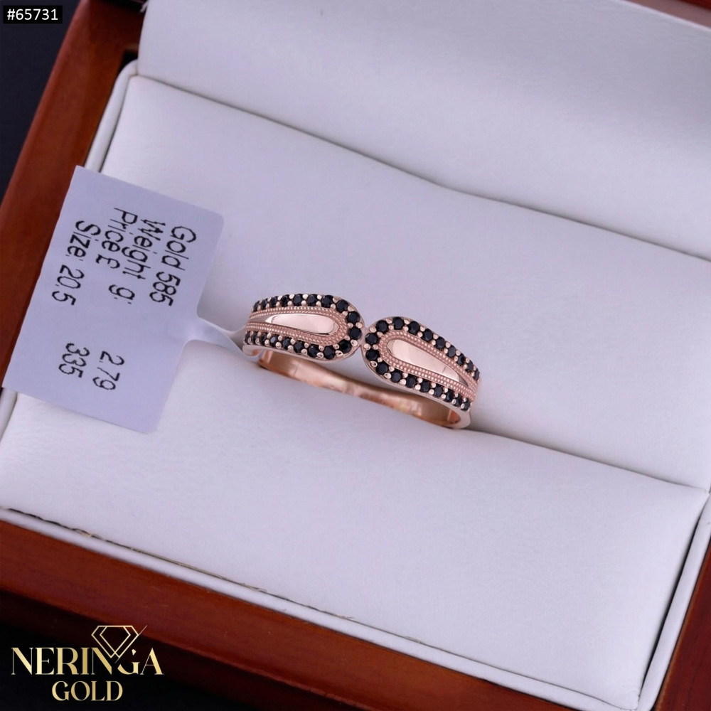Rose gold women's ring #65731
