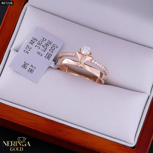 Rose gold women's ring #67238
