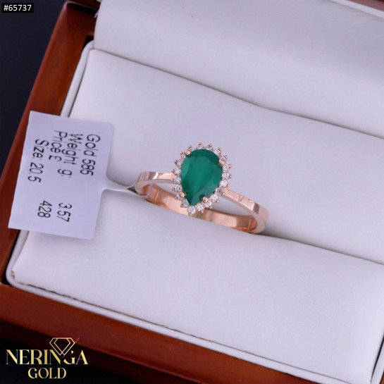 Rose gold women's ring #65737