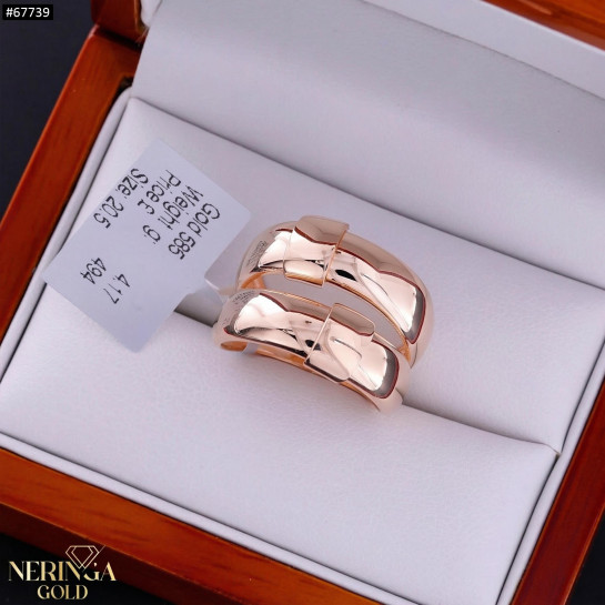 Rose gold women's ring #67739