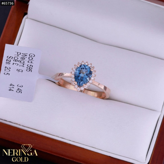 Rose gold women's ring #65736