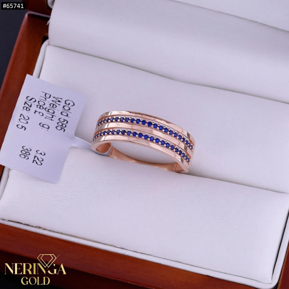 Rose gold women's ring #65741