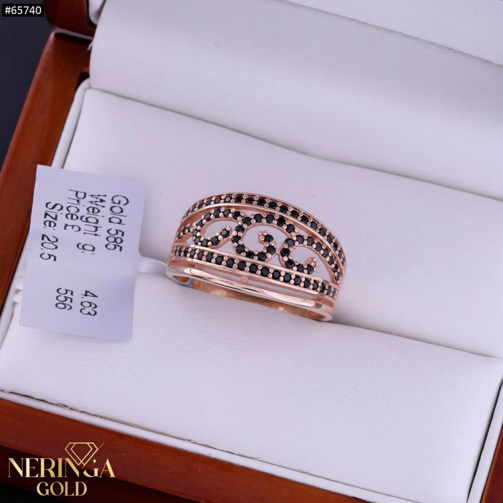 Rose gold women's ring #65740