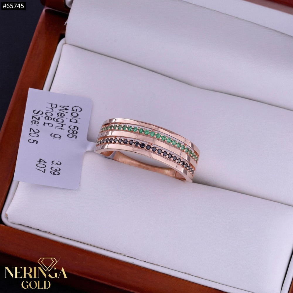 Rose gold women's ring #65745