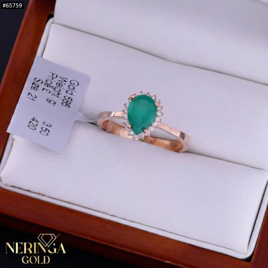 Rose gold women's ring #65759