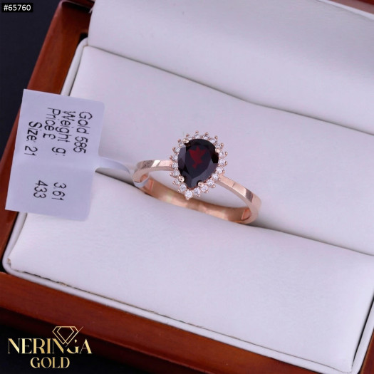 Rose gold women's ring #65760